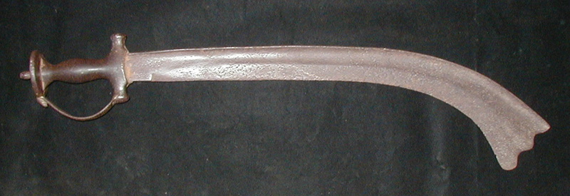 #AS120: Heavy Kora or Kharga sword from India with a Tulwar style handle