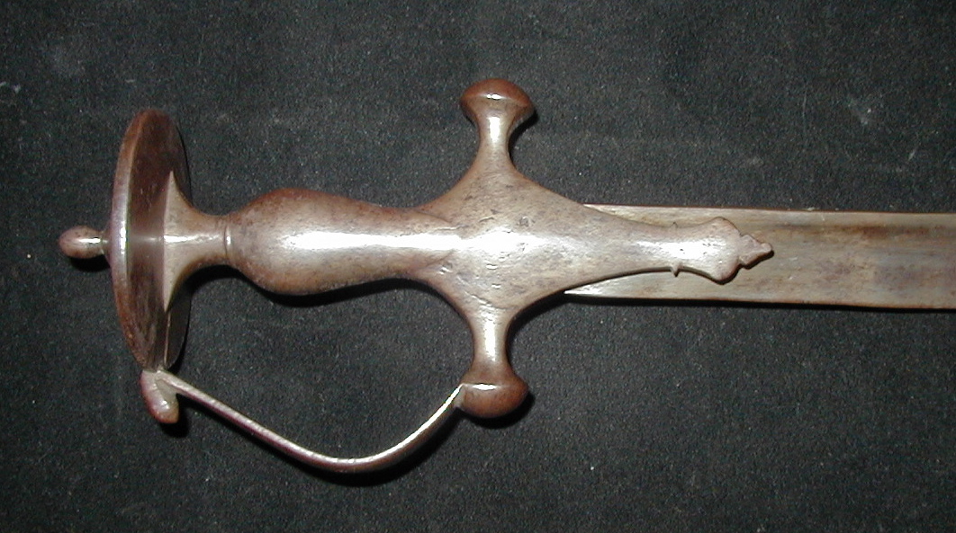 #AS123: Heavy Kora or Kharga sword from India with a Tulwar style handle