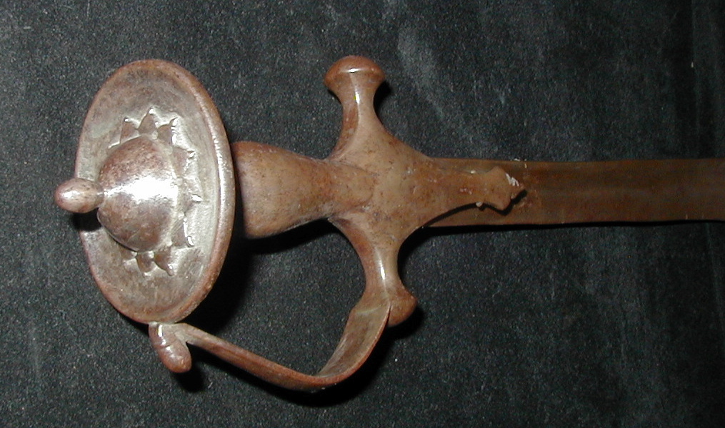 #AS123: Heavy Kora or Kharga sword from India with a Tulwar style handle