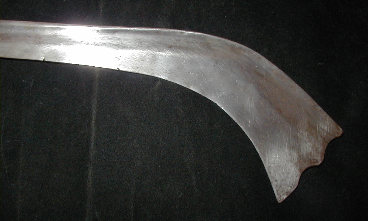 #AS123: Heavy Kora or Kharga sword from India with a Tulwar style handle