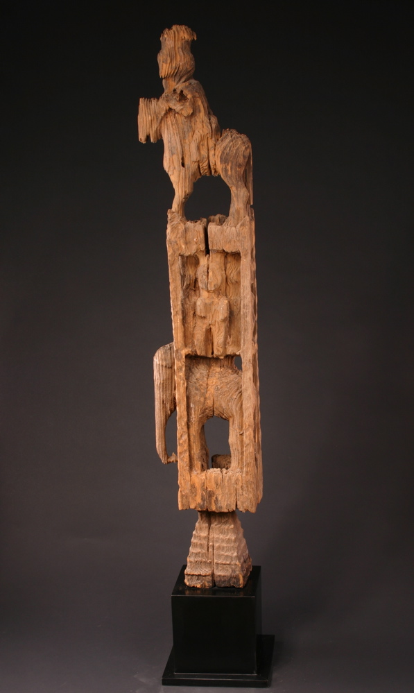 #AS208: Santal lute with beautiful female figure at the top