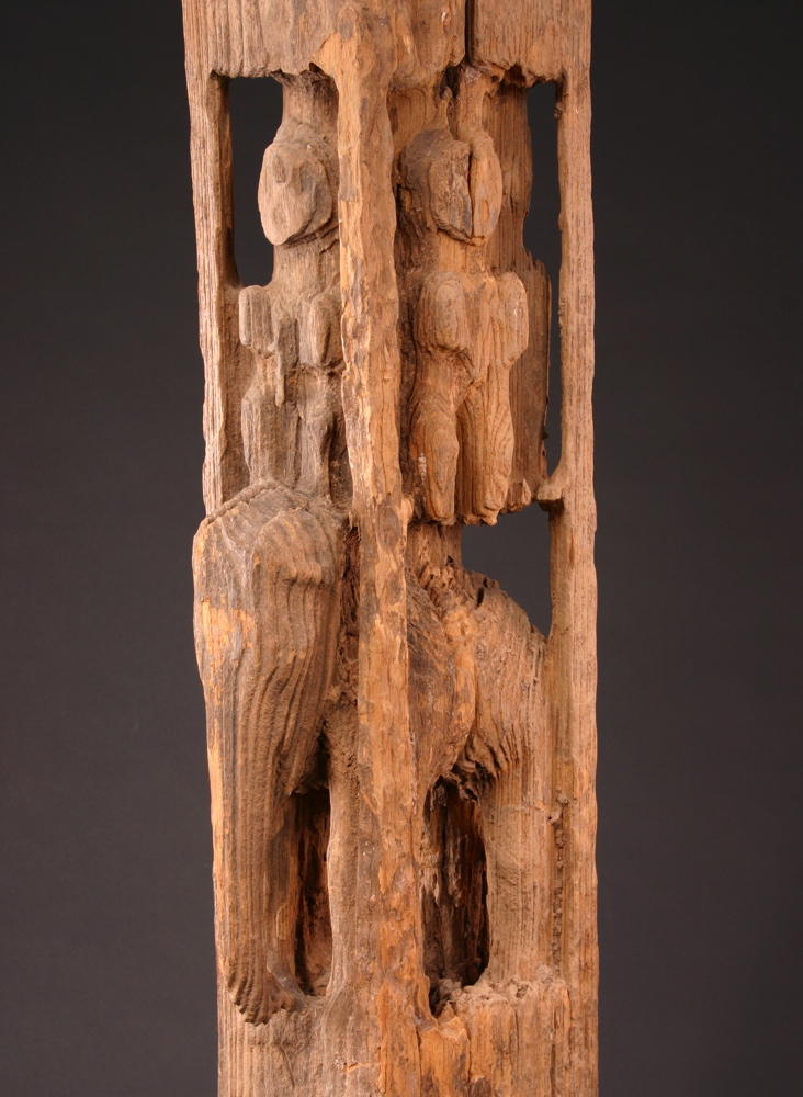 #AS208: Santal lute with beautiful female figure at the top