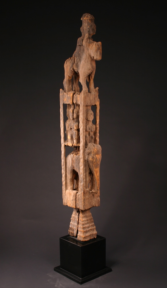 #AS208: Santal lute with beautiful female figure at the top