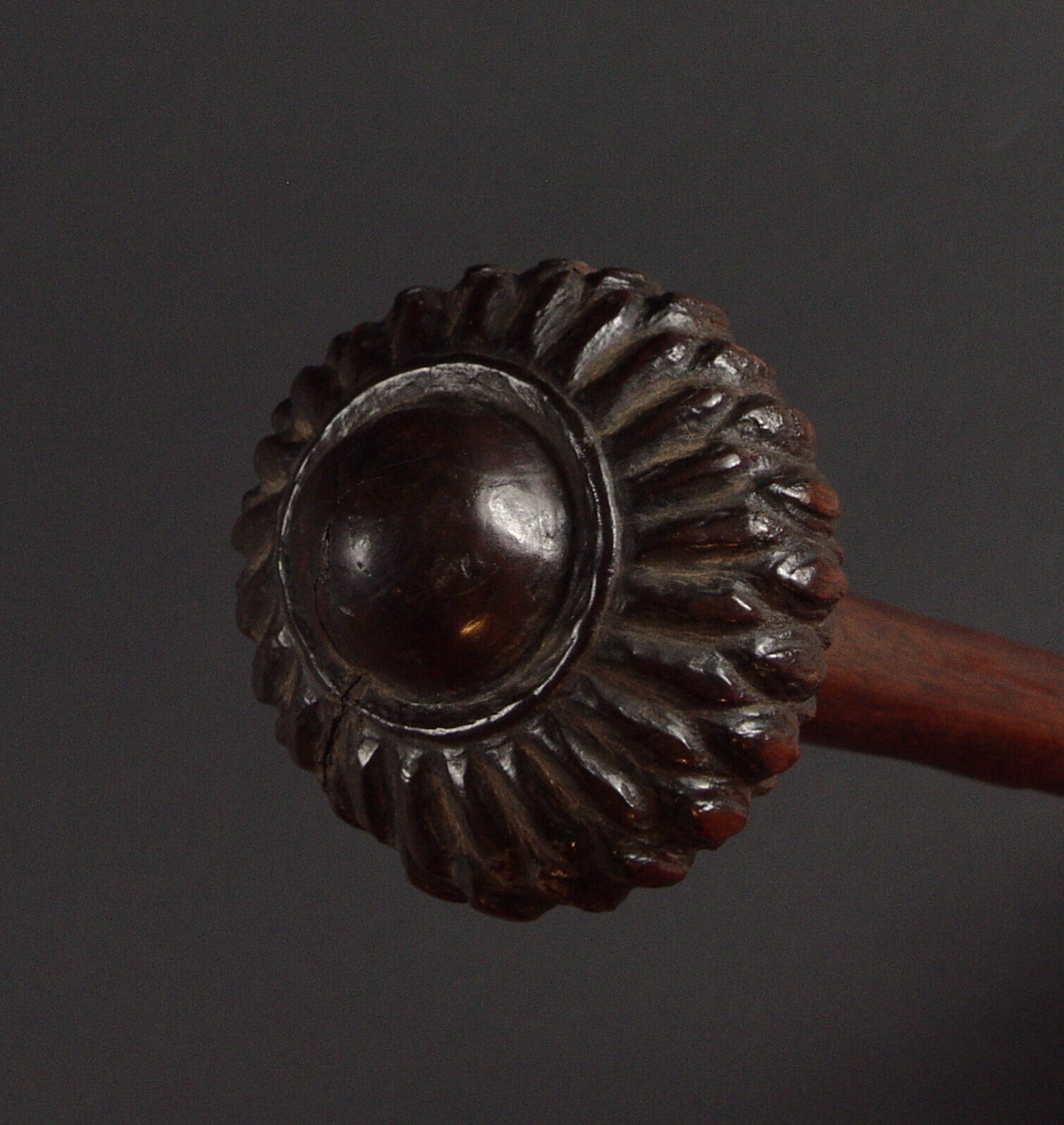 #OC107: 19th century Fijian Ula throwing club with finely carved head