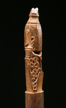 #OC228: Korwar figure stick charm from Geelvink Bay area of Irian Jaya.