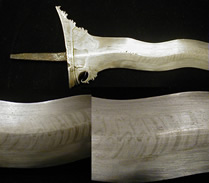Rare Moro Kris Sword Blade with Twistcore  Damascus Pattern #PH177